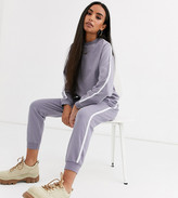 Thumbnail for your product : ASOS DESIGN Petite tracksuit sweat / basic jogger with tie with contrast binding
