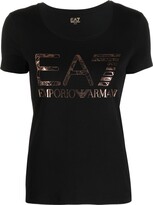 Thumbnail for your product : EA7 Emporio Armani metallic logo-print T-shirt