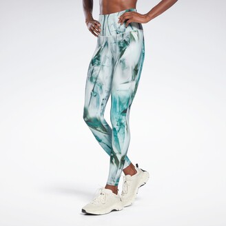 Reebok Lux Bold High-Waisted Liquid Abyss Print Tights Womens