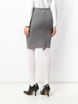 Thumbnail for your product : Thom Browne RWB-trim ribbed pencil skirt
