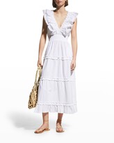 Thumbnail for your product : Love the Label V-Neck Ruffle Tiered Midi Dress