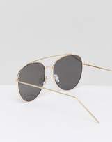 Thumbnail for your product : Jeepers Peepers Aviator Sunglasses In Gold