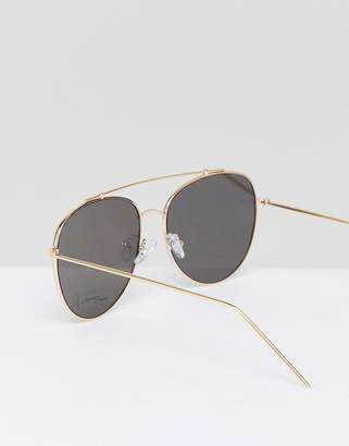 Jeepers Peepers Aviator Sunglasses In Gold