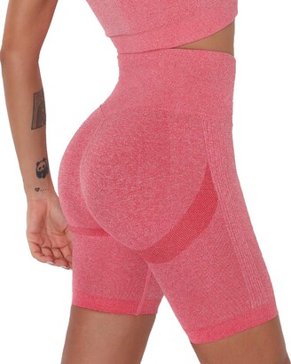 lalamelon Women's Scrunch Butt Lift Shorts Ruched Booty TIK Tok Gym Shorts  Push up High Waist Bum Lifting Sexy Hot Pants for Yoga Running Workout  Dancing (Red L) - ShopStyle