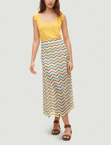 Thumbnail for your product : Claudie Pierlot Chevron-pattern woven maxi skirt