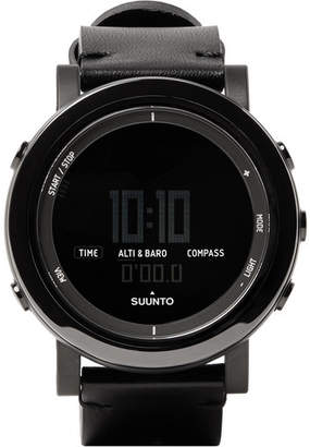 Suunto Essential Ceramic, Stainless Steel And Leather Digital Watch