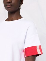 Thumbnail for your product : Armani Exchange Stripe-Trim Sweatshirt Dress