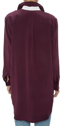 Mason by Michelle Mason Shirtdress With Front Contrast