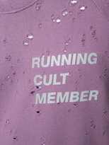 Thumbnail for your product : Satisfy distressed printed sweatshirt