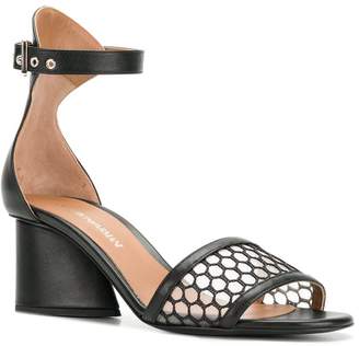 Emporio Armani perforated block-heel sandals