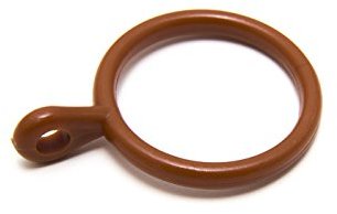 Onestopdiy Curtain Rod Pole Ring Fixed Eye Medium Brown 25mm Inside 33mm Od Pack Of 6