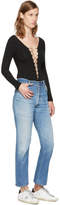 Thumbnail for your product : Alexander Wang T by Black Lace-Up Bodysuit