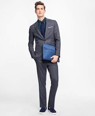 Brooks Brothers Slim-Fit Mini-Check Stretch-Wool Suit Trousers