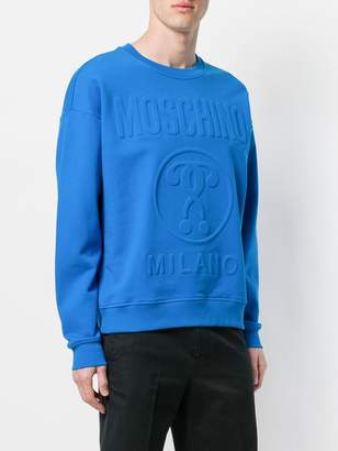 Moschino logo relief sweatshirt