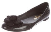 Thumbnail for your product : Chanel Camellia Patent Leather Flats