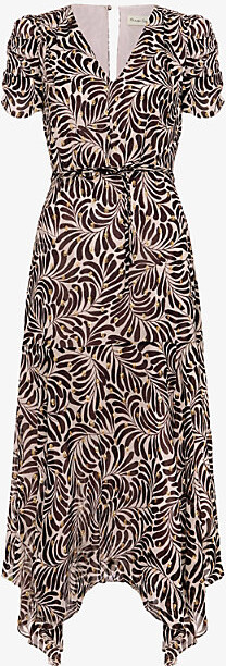 Phase Eight Womens Multi Petite Verity Woven Midi Dress 14