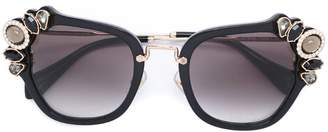 Miu Miu Eyewear Runway stone-embellished sunglasses