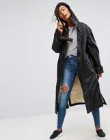 Thumbnail for your product : ASOS Maxi Raincoat With Borg Lining