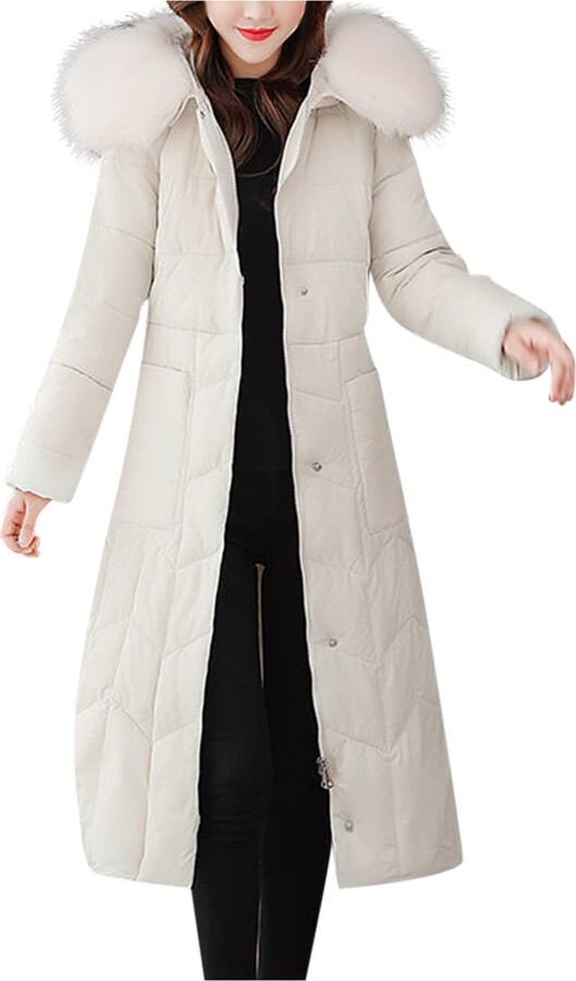 White Coat With Fur Hood The, Womens White Winter Coat With Fur Hood