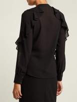 Thumbnail for your product : Cefinn - Ruffled Voile Blouse - Womens - Black