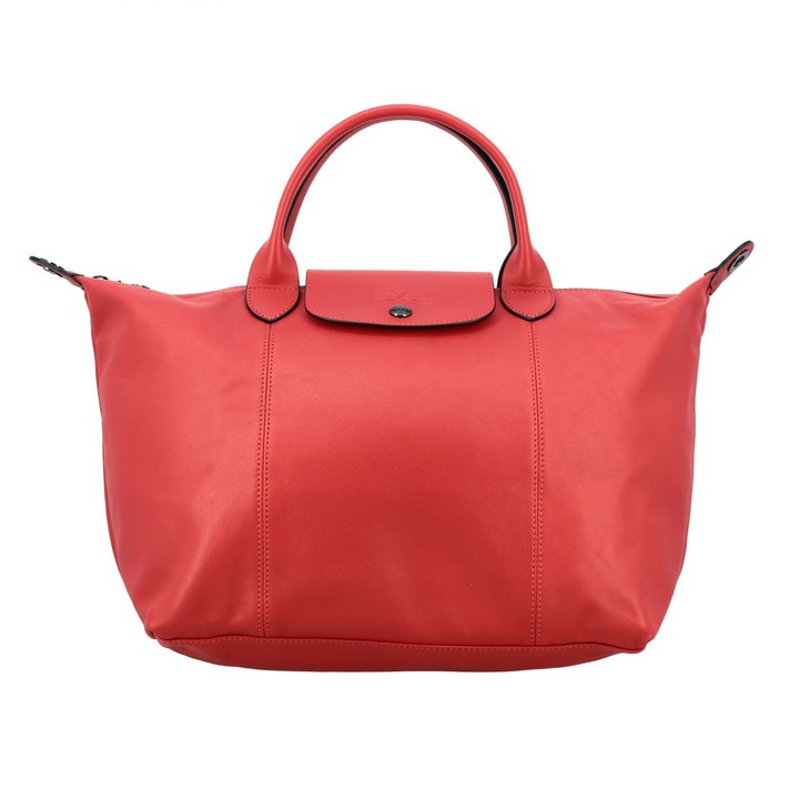 longchamp red leather handbag