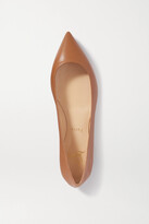 Thumbnail for your product : Christian Louboutin Ballalla Leather Point-toe Flats - Tan