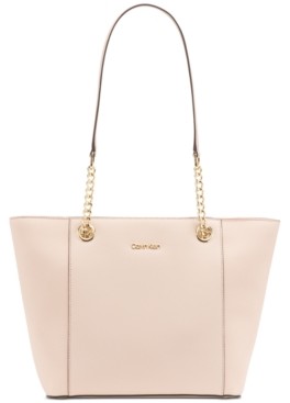 calvin klein hayden saffiano leather large tote
