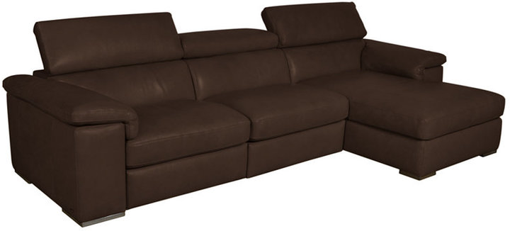 Gavin Leather Chaise Sectional Sofa 3, Nevio 6 Pc Leather L Shaped Sectional Sofa