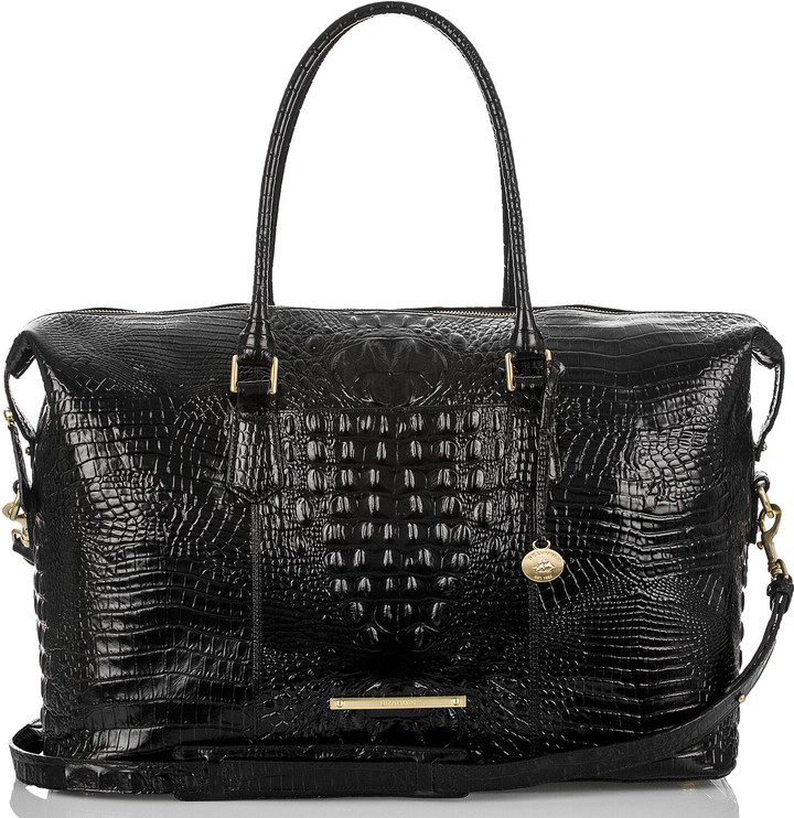 brahmin duxbury weekender travel bag pecan