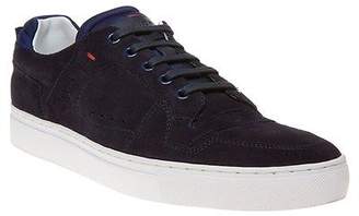 HUGO New Mens Blue Fultero Suede Trainers Lace Up