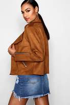 Thumbnail for your product : boohoo Waterfall Suedette Jacket