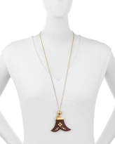 Thumbnail for your product : Chloé Janis Wooden Pendant Necklace