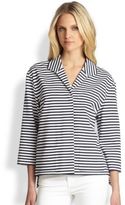 Thumbnail for your product : Lafayette 148 New York Striped A-Line Topper
