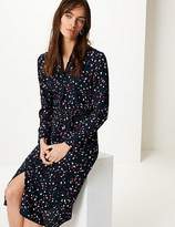 Thumbnail for your product : Marks and Spencer Printed Long Sleeve Shirt Midi Dress