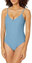 Thumbnail for your product : Body Glove Women's Standard Smoothies Skylar Solid Zip Front One Piece Swimsuit