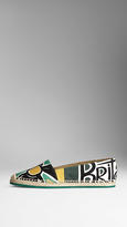 Thumbnail for your product : Burberry Insects Of Britain Print Canvas Espadrilles