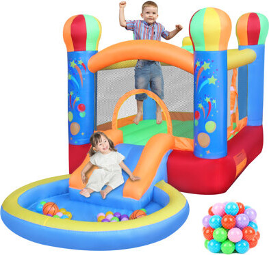 RETRO JUMP 6.5' x 11.8' Bounce House with Slide and Air Blower
