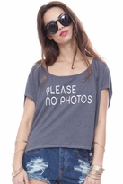 Thumbnail for your product : Local Celebrity No Photos Alexa Tee in Charcoal