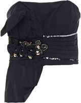 Thumbnail for your product : MM6 MAISON MARGIELA Embellished Pleated Taffeta Bustier Top