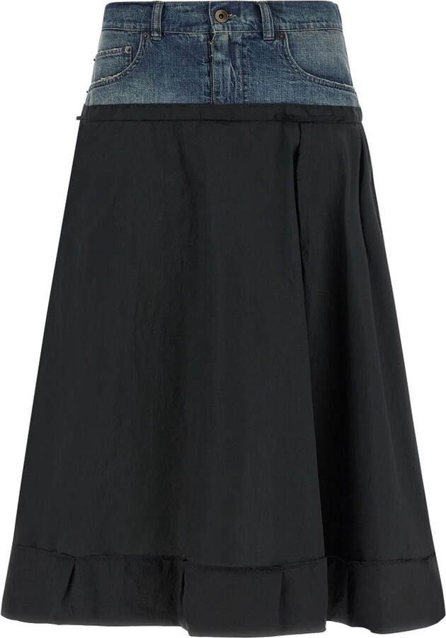 Maison Margiela Denim Insert Midi Skirt
