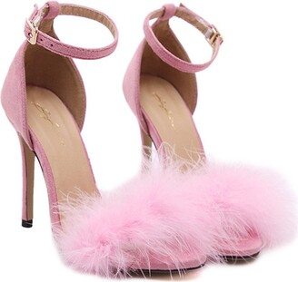 Pink Feather Shoes | Shop the world's largest collection of fashion |  ShopStyle UK