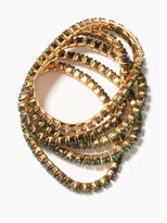 Thumbnail for your product : Shay 5 Threads Garnet & 18kt Gold Ring - Green Gold