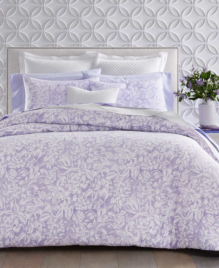 Charter Club Damask Designs Damask Floral Comforter Set, King