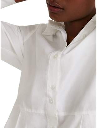 MANGO Long High-Low Cotton Shirt