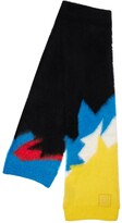 Thumbnail for your product : Loewe Knit Intarsia Scarf W/leather Logo Patch
