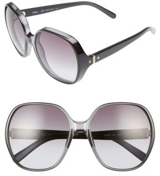 Chloé Women's Misha 59Mm Gradient Round Retro Sunglasses - Gradient Black