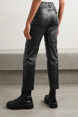 Sprwmn Leather Straight-leg Pants - Black