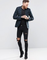 Thumbnail for your product : NOOSE & MONKEY Noose & Monkey Super Skinny Suit Jacket In Plaid  With Stretch