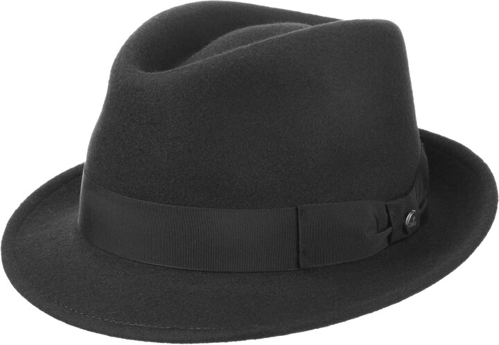 Lierys Classic Women´s/Men´s Wool Trilby - Fedora Hat Made of Wool Felt -  Outdoor Water-Repellent hat - Packable hat - Rain hat Summer/Winter Black S  (54-55 cm) - ShopStyle