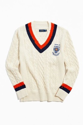 cricket v neck sweater